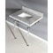Kingston Brass 30X22 Marble Vanity Top W/ Acrylic Feet Combo, Marble/Nickel KVPB30MASQ8 - alternate 4